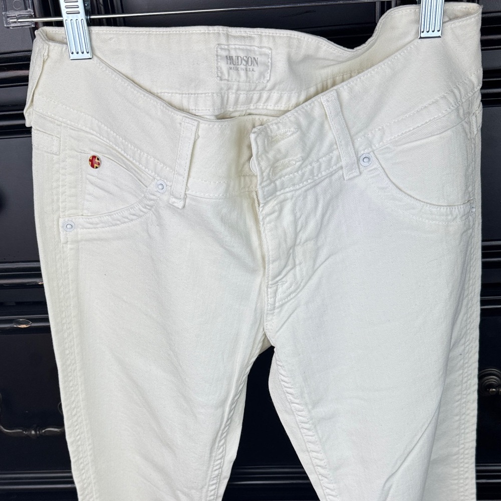 Hudson White Flared Jeans - Picture 7 of 11